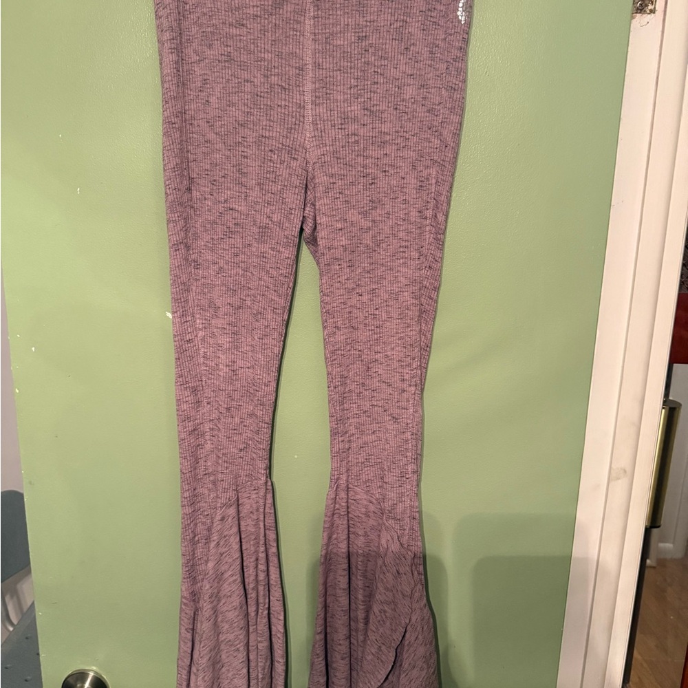 Free people movement  Ribbed Flare Pants in Purple